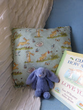 Load image into Gallery viewer, Blue Handmade “Guess How Much I Love You” Cushion Cover