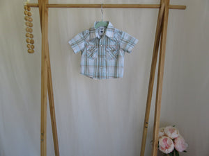 Pumpkin Patch Boys Button Up Shirt Size 0-3 Mths