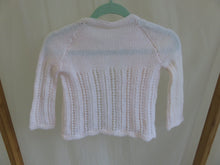 Load image into Gallery viewer, Pale Pink Hand Knit Cardigan  Size 0-3 Mths