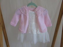 Load image into Gallery viewer, Pink Hand Knit Cardigan  Size 0-3 Mths