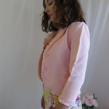 Load image into Gallery viewer, Pink Jacket with Fringe Trim