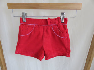 Kids Stuff Girls Red Shorts Size 1